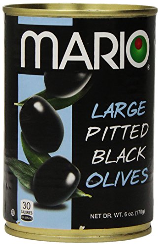 Mario Camacho Foods Black Olives, Large Pitted, 6.0 Ounce (Pack of 12)