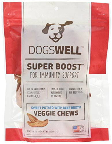 Dogswell Sweet Potato with Beef Broth Super Boost Veggie Chews, 5oz.