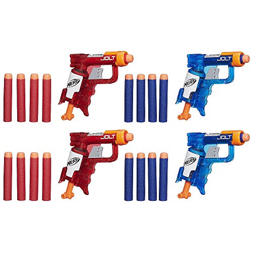 NERF N-Strike Elite Sonic Fire and Ice Jolt Team Pack of Four Blasters
