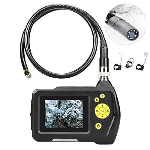 Giwox 2.7'' Full Colour LCD Endoscope Inspection Camera 8.2MM Waterproof Snake Camera, with 6 Adjustable LEDs 360° Image Flip Borescope Multi-Language Settings (1M)