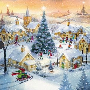 Medici Luxury Christmas Cards (MED9247) Winter Scenes - 16 Cards (2 Designs)
