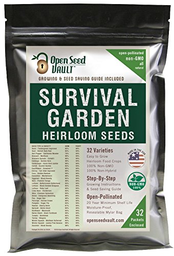 15,000+ Non-gmo Heirloom Vegetable Seeds 32 Variety Pack