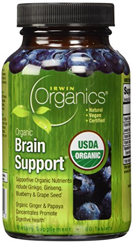 Irwin Naturals Organic Brain Support Diet Supplement, 60 Count