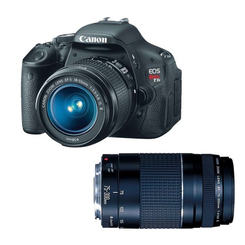 Canon EOS Rebel T3i Digital SLR Camera with 18-55mm and 75-300mm Lenses (discontinued by manufacturer)