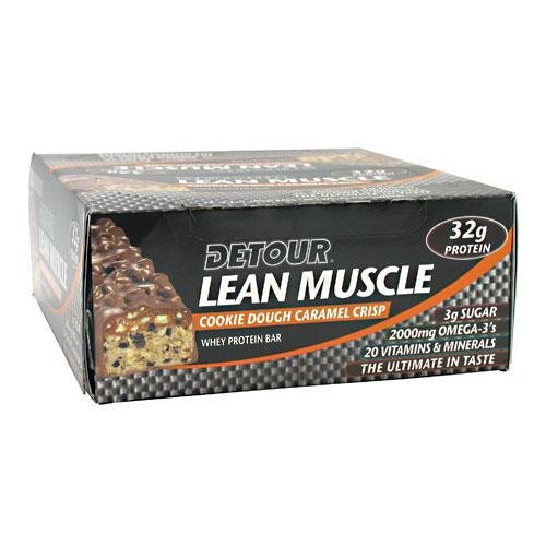 Forward Foods Detour Lean Muscle Cookie Dough Caramel Crisp, 3.2-Ounce Bars, 12-Count