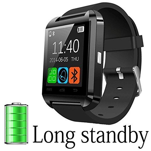 A8 POWER U8 Bluetooth Watch Smart Wristwatch Phone Mate for Smartphones IOS Apple Iphone Android Samsung S2/s3/s4/s5/note 2/note 3 HTC (Black)