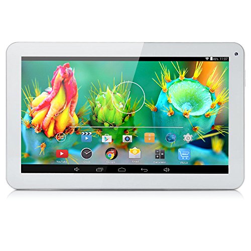 iRULU eXpro X1s 10.1 Inch Quad Core Google Android 5.1 Lollipop Tablet PC, 1GB RAM, 16GB Nand Flash, 1024*600 Resolution, WiFi, Bluetooth(White)