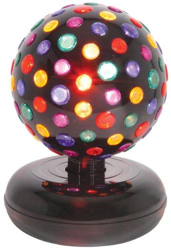 QTX UK Version 5 Colour Large Rotating Disco Ball with Stand