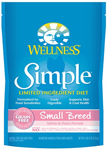 Wellness Simple Limited Ingredient Diet Grain Free Small Breed Salmon & Potato Natural Dry Dog Food, 4.5-Pound Bag
