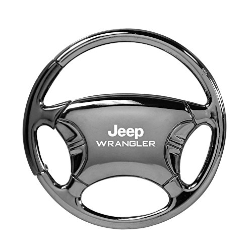 Jeep Wrangler Black Chrome Steering Wheel Keychain