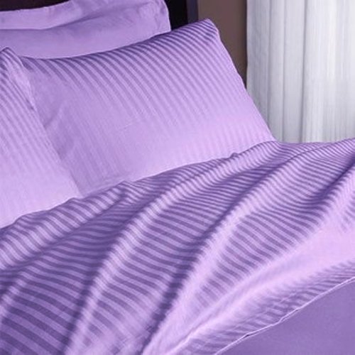 British Choice Linen Egyptian Cotton 4 PCs Sheet Set 600-Thread-Count Sateen UK King (+30 CM) Pocket Depth, Lavender Stripe ( One Flat Sheet, One Fitted Sheet & Two Pillowcover )