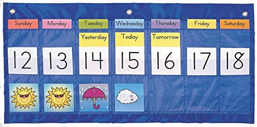Carson Dellosa Weekly Calendar with Weather Pocket Chart (5636)
