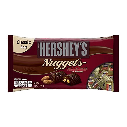 Hershey's Nuggets Special Dark Chocolate with Almonds, 12-Ounce Bags (Pack of 4)