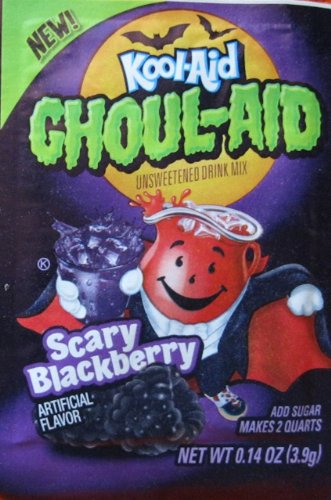 10 Packs Kool AID Ghoul AID Scary Blackberry Drink Mix