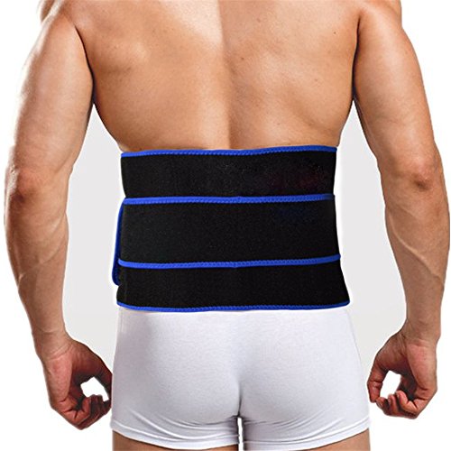 [New Version] Zacro 44 Inch Breathable Elastic Compression Waist Lumbar Lower Back Trimmer Support Brace Belt Strap-weight Loss Belt for Men and Women