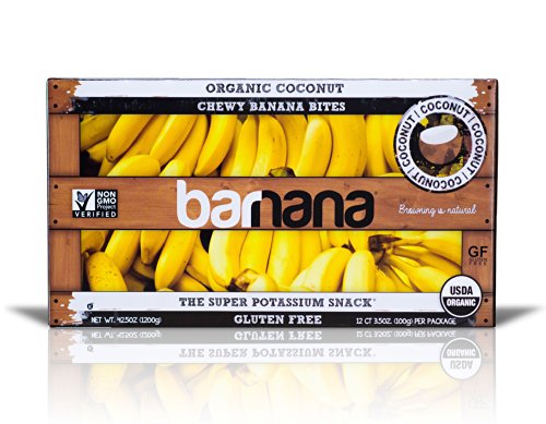 Barnana Organic Chewy Banana Bites, Coconut, 3.5 Ounce, 12 Count
