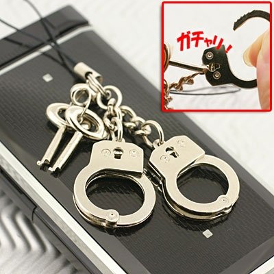 Pinkie Hand Cuffs Cell Phone Strap With the Key