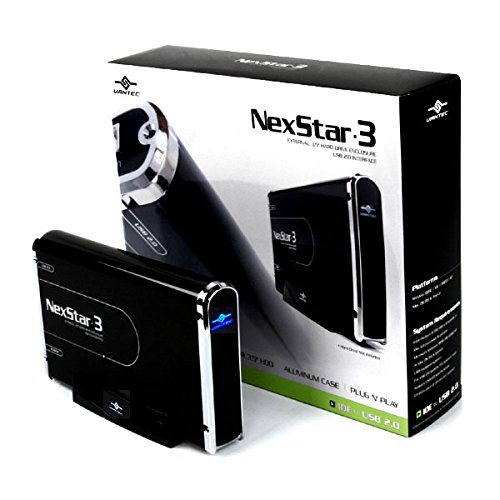 Vantec NexStar 3 NST-360U2-BK 3.5-Inch IDE to USB 2.0 External Hard Drive Enclosure-Onyx Black