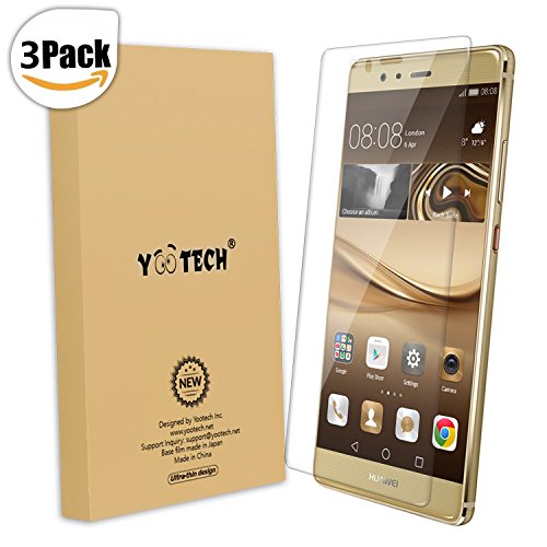 Huawei P9 Screen Protector [Full Coverage],YOOTECH [3-Pack] [Anti-Bubble] [HD Ultra Clear Film] Screen Protector for Huawei P9,Lifetime Warranty