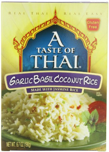 A Taste of Thai Garlic Basil Coconut Rice, 6.7 oz Box, 6 Piece