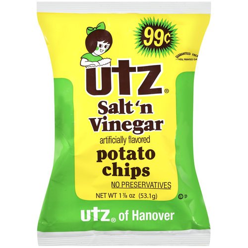 UTZ Salt & Vinegar Potato Chips 1.5 Ounces (Pack of 21)