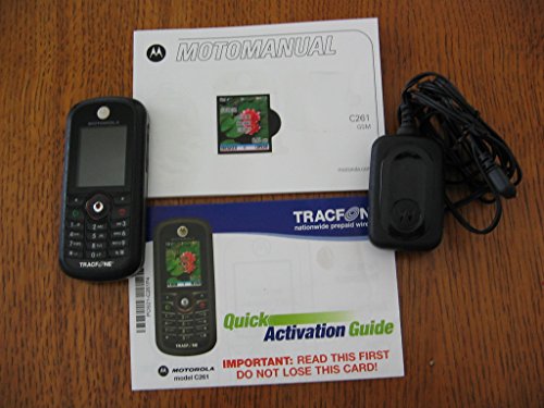 Motorola C261 TracFone Prepaid Phone - Black
