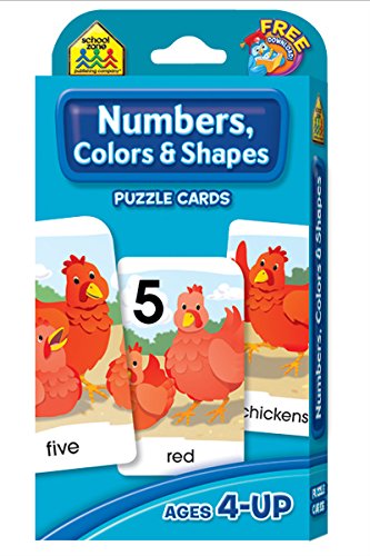 Numbers, Colors and Shapes Puzzle Cards