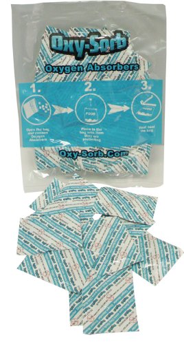 20 - 300cc Oxygen Absorbers for Dried Dehydrated Food and Emergency Long Term Food Storage