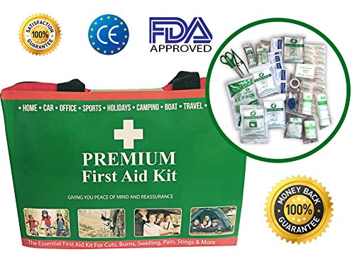 HSE COMPLIANT FIRST AID KIT - Premium 78 Piece First Aid Kit That Is Ideal For Home, Office, Car, Sports, Adventure. CE Marked & HSE Compliant.