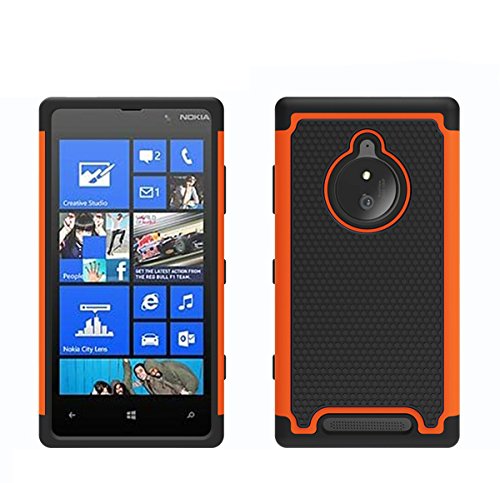 Hybrid Armor Impact Dual Layer Shock Proof Case For Nokia Lumia 830 - Orange