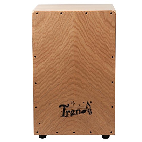 Trendy Punchy Bass Rubber Wood Cajon with Internal String System, Medium Size