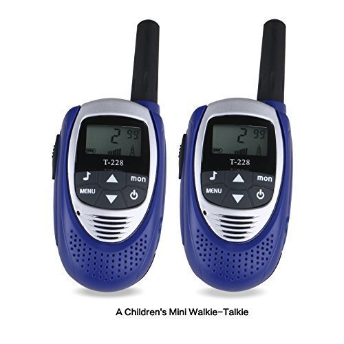 Zomei 22 Channel Walkie Talkies UHF462-467MHz, Long distance walkie talkies up to 3km,can be used for Parent-child interactive entertainment. walkie talkies for kids?two packs-blue)