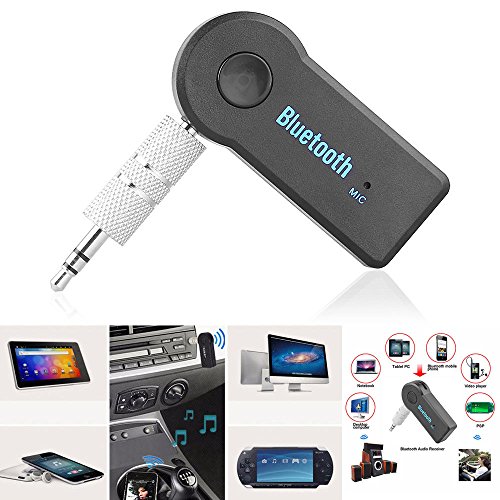 EXCOUP Bluetooth Aux Music Receiver 3.5mm Stereo Audio For Car Kit Handsfree With Mic For iphone Samsung htc