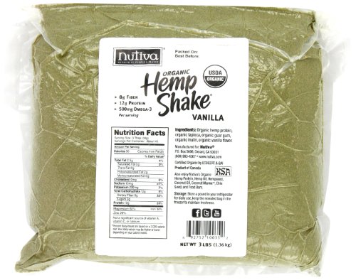Nutiva Organic HempShake Vanilla, 3-Pounds