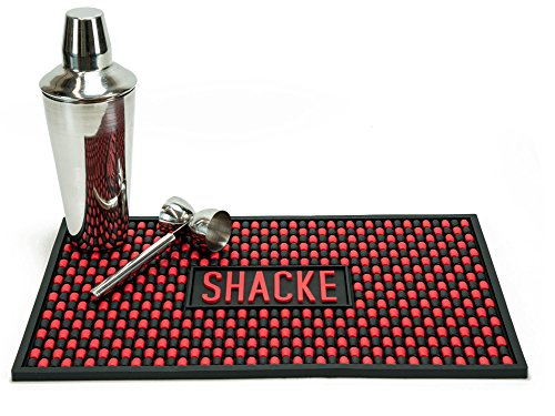 Shacke 18 x 12 inch Bar Drink Mat - Premium Rubber Service Spill Design