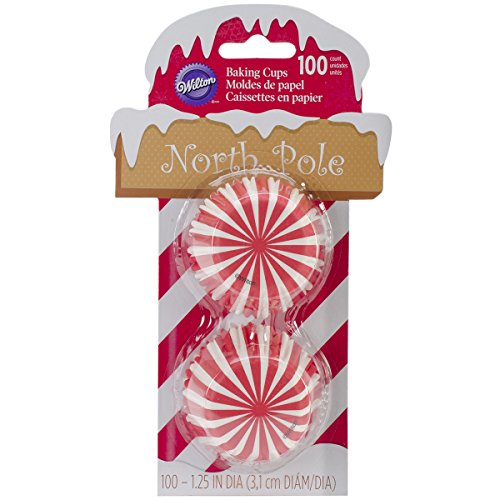 Wilton 415-1981 100 Count Christmas North Pole Baking Cups, Mini