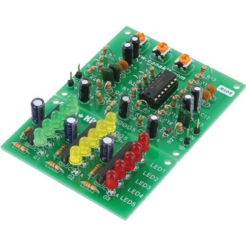 CanaKit UK109 - 3-Channel / 15-LED Audio Spectrum Display / VU-Meter (Assembled Module)