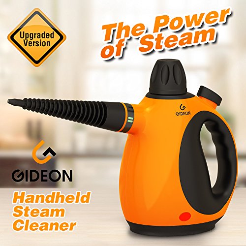 Gideon Handheld Pressurized Steam Cleaner and Sanitizer / Powerful Multi-purpose Steamer, Removes Grease, Stains, Mold, etc. and Disinfects / Removes Wrinkles from Garments [UPGRADED VERSION]