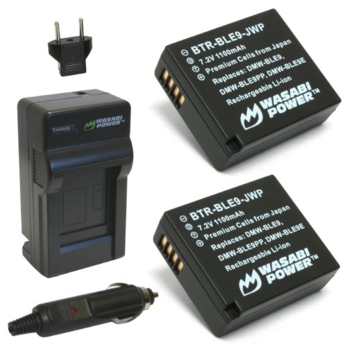 Wasabi Power Battery and Charger for Panasonic DMW-BLE9, DMW-BLG10