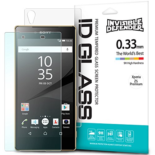 Xperia Z5 Premium Screen Protector - Invisible Defender Glass [TEMPERED GLASS] HD Quality, Strong Clear Protection, Anti-Scratch Technology for Sony Xperia Z5 Premium (Not for Z5 & Z5 Compact)