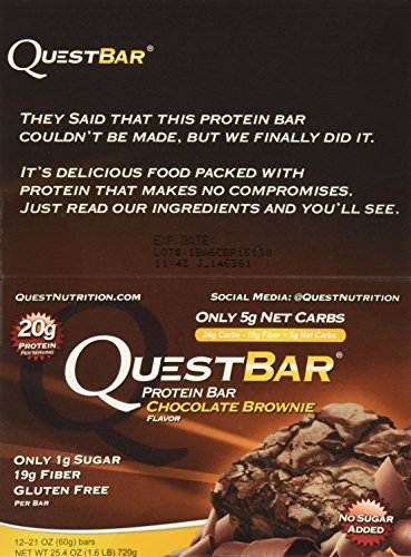 Quest Bar Chocolate Brownie -2.12 Oz. BARS , Box of 12 - 2 Pack