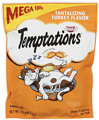 TEMPTATIONS Classic Treats for Cats Tantalizing Turkey Flavor 6.3 Ounces (Pack of 5)