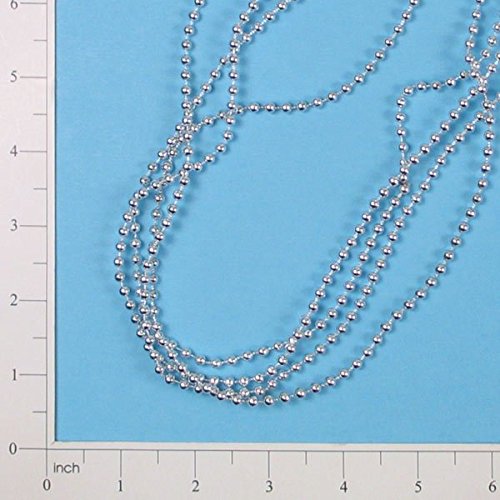 Bead Garland Christmas Accent - 4mm x 9' - Silver