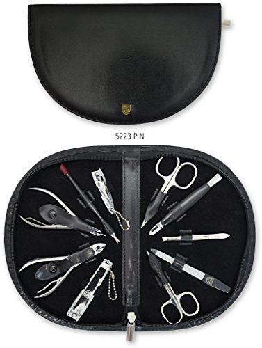 THREE SWORDS - Exclusive 10-Piece MANICURE - PEDICURE - GROOMING - NAIL CARE set / kit / case - basic-standard quality (522320)
