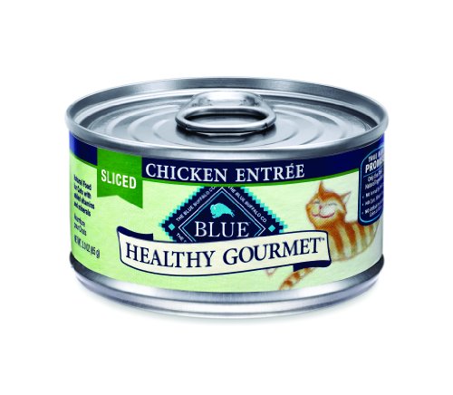 Blue Buffalo Healthy Gourmet Canned Cat Food, Sliced Chicken EntrÃ©e, (Pack of 24 3-Ounce Cans)