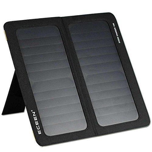 ECEEN® 13W Foldable Solar Charger Portable Solar Panel With Dual USB Output for Iphones, Smartphones, Tablets, External Battery Packs, GPS Units, Bluetooth Speakers, Gopro Cameras, other 5V USB-Charged Devices