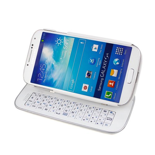 Lerway Detachable Wireless Bluetooth Keyboard Case with Backlight for Samsung Galaxy S4 i9500 (White)
