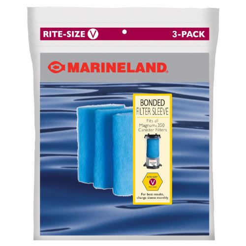 Marineland PA0114-03 Bonded Filter Sleeve for Magnum 350 Canister Filter, 3-Count