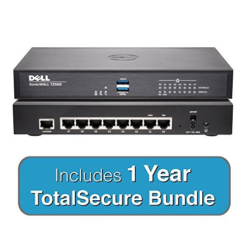 DELL SonicWALL TZ500 TotalSecure Bundle - Includes TZ 500 Appliance & 1 Year Comprehensive Gateway Security Suite