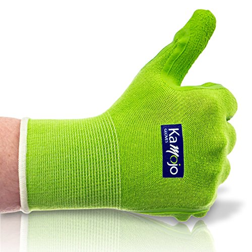 Bamboo Garden & Work Gloves - Eco-Friendly - (2 Pairs per pack) Women & Men. Breathable Flexible Comfortable. Naturally Protective Great-Grip Coating. Choose From 4 Sizes. (Large)